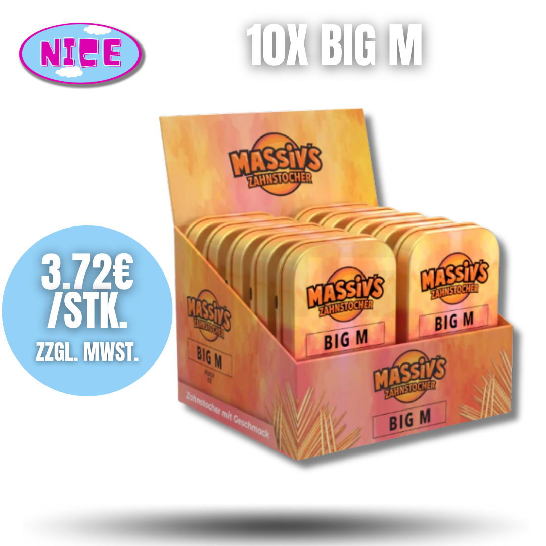 Massiv's Zahnstocher 10 Stück Display